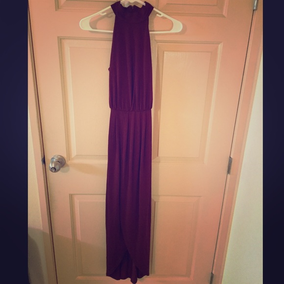 Venus Long Drape Halter Dress 